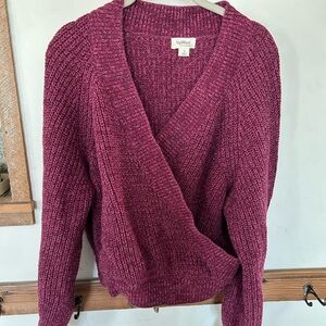 UpWest Women's V-Neck Sweater in Berry